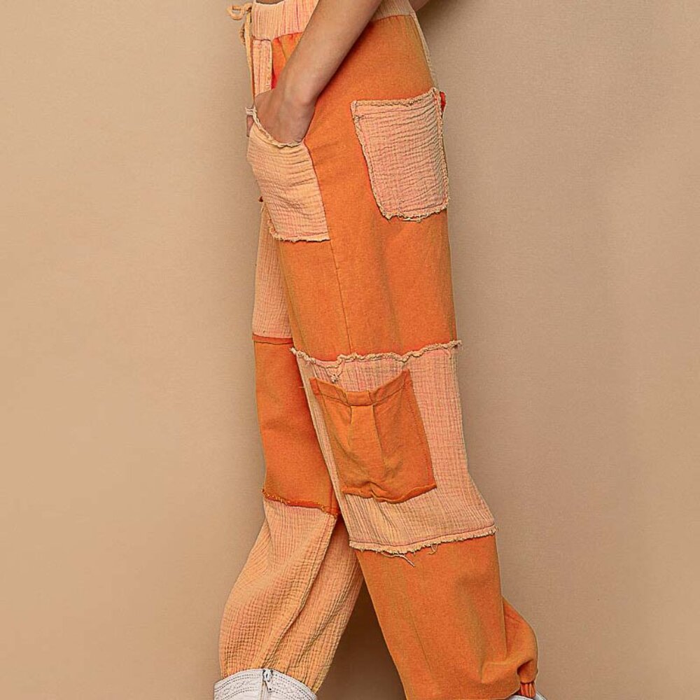 Boho Patchwork Jogger Pants | Drawstring Gauze Pa… - image 3